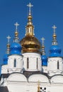 The five-domes of St Sophia-Assumption Cathedral. Tobolsk Kremlin. Tobolsk. Russia