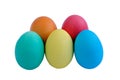 Five easter eggs Royalty Free Stock Photo