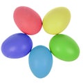 Five easter eggs in circle Royalty Free Stock Photo