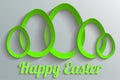 Five Easter eggs, Easter concept - vector Royalty Free Stock Photo