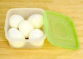 Five eggs plastic container
