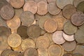 Five euro cents copper coins Royalty Free Stock Photo