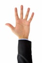 Five fingers of business man Royalty Free Stock Photo