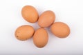Five Fresh Eggs Royalty Free Stock Photo