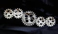 Five gears, get connected Royalty Free Stock Photo