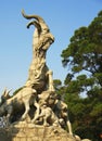 Five goats statue in Guangzhou city China Royalty Free Stock Photo