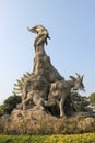 Five Goats Statue, a symbol of Guangzhou, China Royalty Free Stock Photo