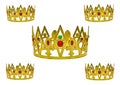 Five gold crowns