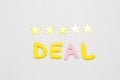 Five gold star deal concept Royalty Free Stock Photo