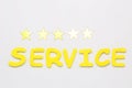 Five gold star service concept Royalty Free Stock Photo