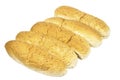 Five Golden Long Breadrolls with Sesame Seeds