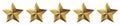 Five golden stars from customers rating sign, customer reviews sign, rating service, good client satisfaction, user experience