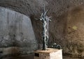 Five Headed Hydra bronze statue in the great gymnasium in Parco Archeologico di Ercolano