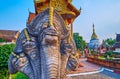 Five-headed Naga statue, Wat Buppharam, Chiang Mai, Thailand