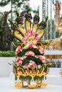 Five heads king of Nagas, made form banana leaf for worship holy things in Thailand