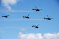 Five helicopter Royalty Free Stock Photo