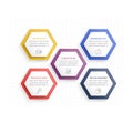 Five Hexagons Royalty Free Stock Photo