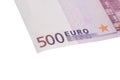 Five hundred euro banknote isolated on a white background Royalty Free Stock Photo