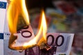 Burning five hundred euro