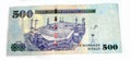 Five hundred Saudi riyals from back