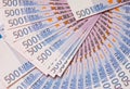 Five-hundredth euro banknotes Royalty Free Stock Photo