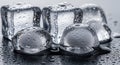 Five ice cubes are displayed on Royalty Free Stock Photo