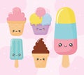 five kawaii ice creams