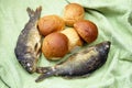 Five loaves, and the two fishes