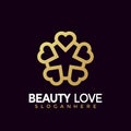 Five Love Luxury Modern Logo Icon Design Vector Illustration