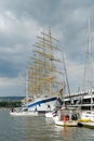 Five-masted Royal Clipper sailing ship owned by Star Clippers Royalty Free Stock Photo