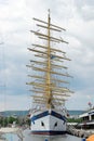 Five-masted Royal Clipper sailing ship owned by Star Clippers Royalty Free Stock Photo