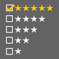 Five matted yellow web button stars ratings