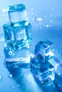 Five melting ice cubes Royalty Free Stock Photo