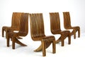 Five Modern Design wooden Side chairs