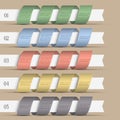 Five modern numbered ribbons-banners Royalty Free Stock Photo