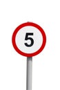 Five mph speed limit sign Royalty Free Stock Photo