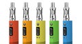 Five multicolored electronic cigarettes Royalty Free Stock Photo