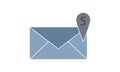 Five new messages icon with notification. Envelope with incoming message. Vector symbol. Royalty Free Stock Photo