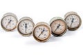 Five of the old gauges Royalty Free Stock Photo