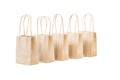 Five paper bags with handles