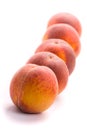 Five peaches Royalty Free Stock Photo