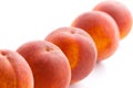 Five peaches Royalty Free Stock Photo