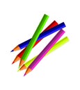 Five pencils in color