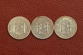 Five pesetas spain old coins Royalty Free Stock Photo