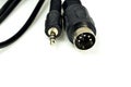 Five-pin male 180ÃÂ° DIN connector and 3.5mm phono jack