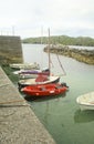 Five Pleasure Boats Moored At Lewis, Scotland