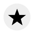 Five-point star icon. White background. Vector illustration.