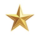 A five-pointed gold star. The star icon. Vector illustration