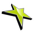 Five pointed green star