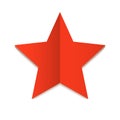 Five-pointed red star on white background Royalty Free Stock Photo
